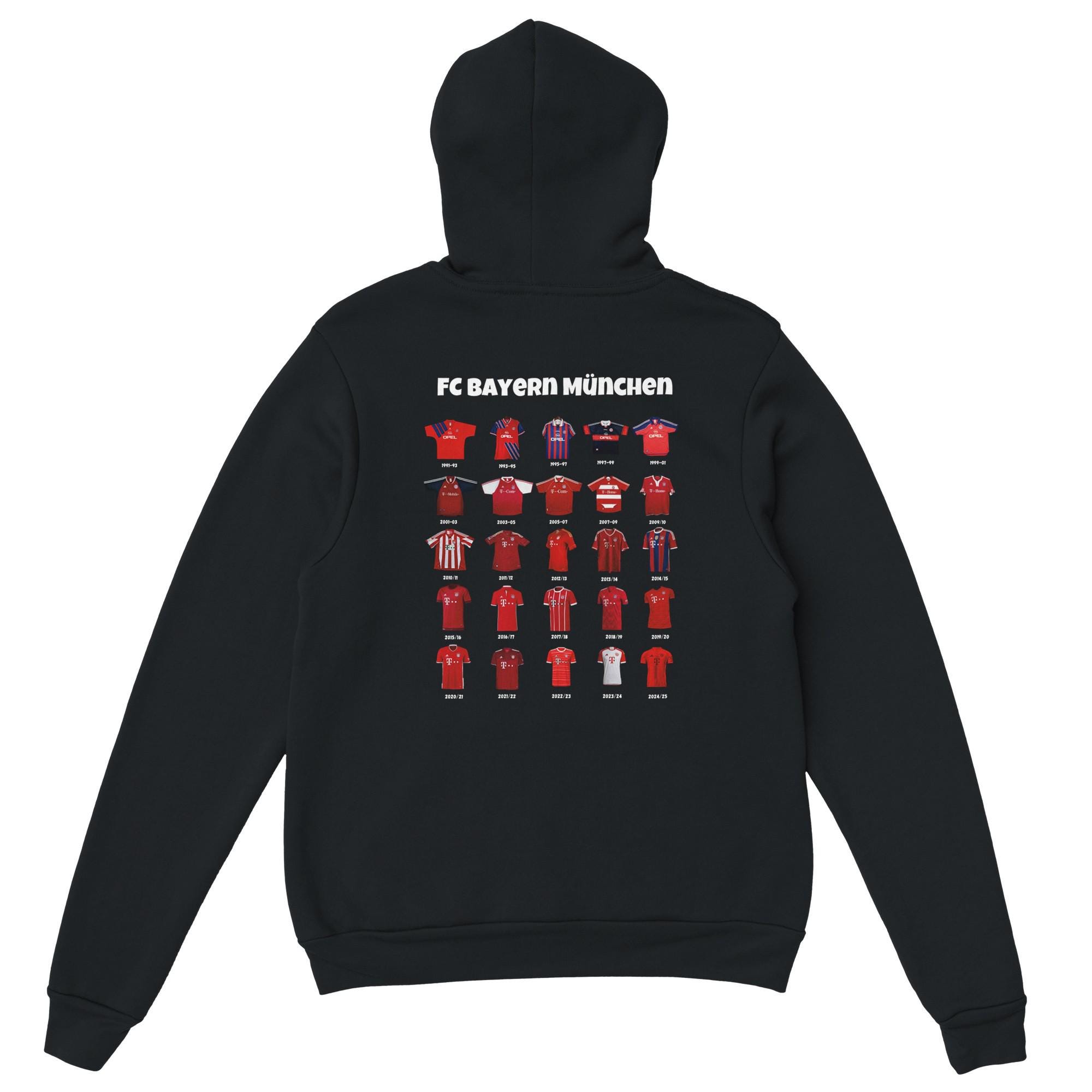 Sweat à Capuche Bayern München Inscription Rétro - Vêtement Fan De Football Pour Homme, Style Vintage, Cadeau Pour Supporters