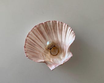 Oyster Shell Jewelry Dish: Coastal Decor Trinket Tray