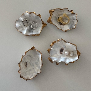 Seashell Jewelry Dish - Elegant Coastal Ring Holder, Bridal Party Gift, Ocean-Inspired Decor