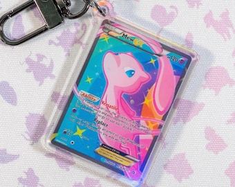 Mew ex RC24 Legendary Treasures Pokémon TCG Acrylic Holographic Keychain