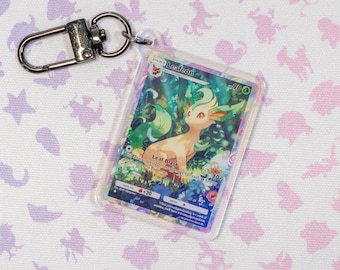 Leafeon TCG Pocket Pokémon TCG Acrylic Holographic Keychain