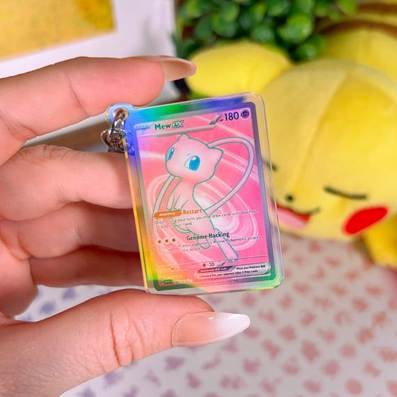 Mew Card Holographic Acrylic Keychain 193 Scarlet and Violet 151 Pokmon  TCG Miniature - Etsy