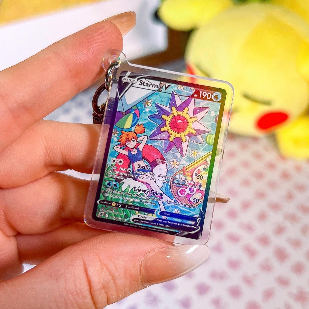 Starmie V TG13 Astral Radiance Pokémon TCG Acrylic Holographic Keychain ...