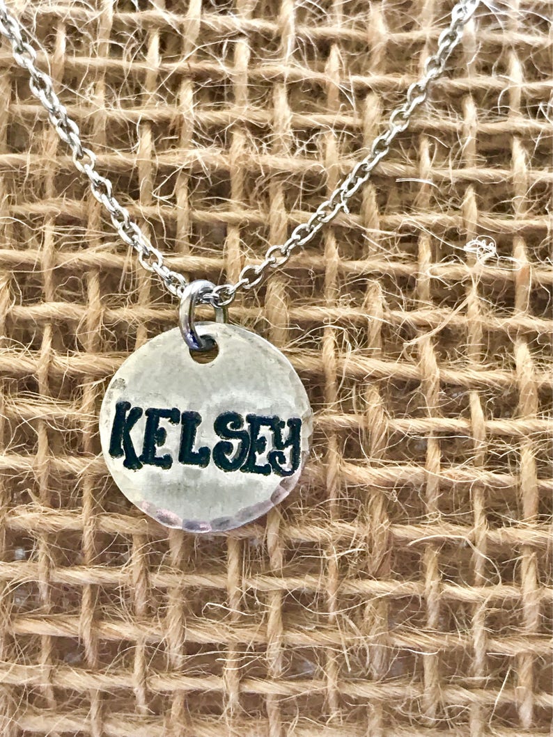 etsy child name necklace
