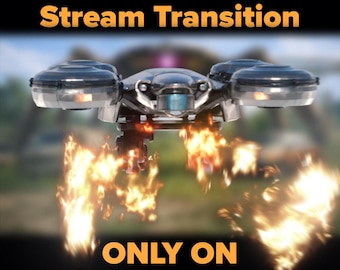 Przejście strumieniowe ARC Raiders z dźwiękiem | Animowane przejście z drona Sci-Fi dla OBS i Twitcha | WebM Transparent | Pobieranie cyfrowe