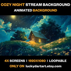 Animated Background | Cozy Night Stream Background | Lo-fi  | Stream | Live Wallpaper | Lo-Fi Ambient