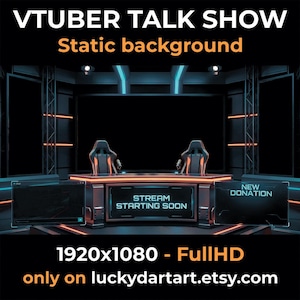 Militär VTuber-pratprogramöverlägg | Battlefield Stream Room (PNG + WEBM)