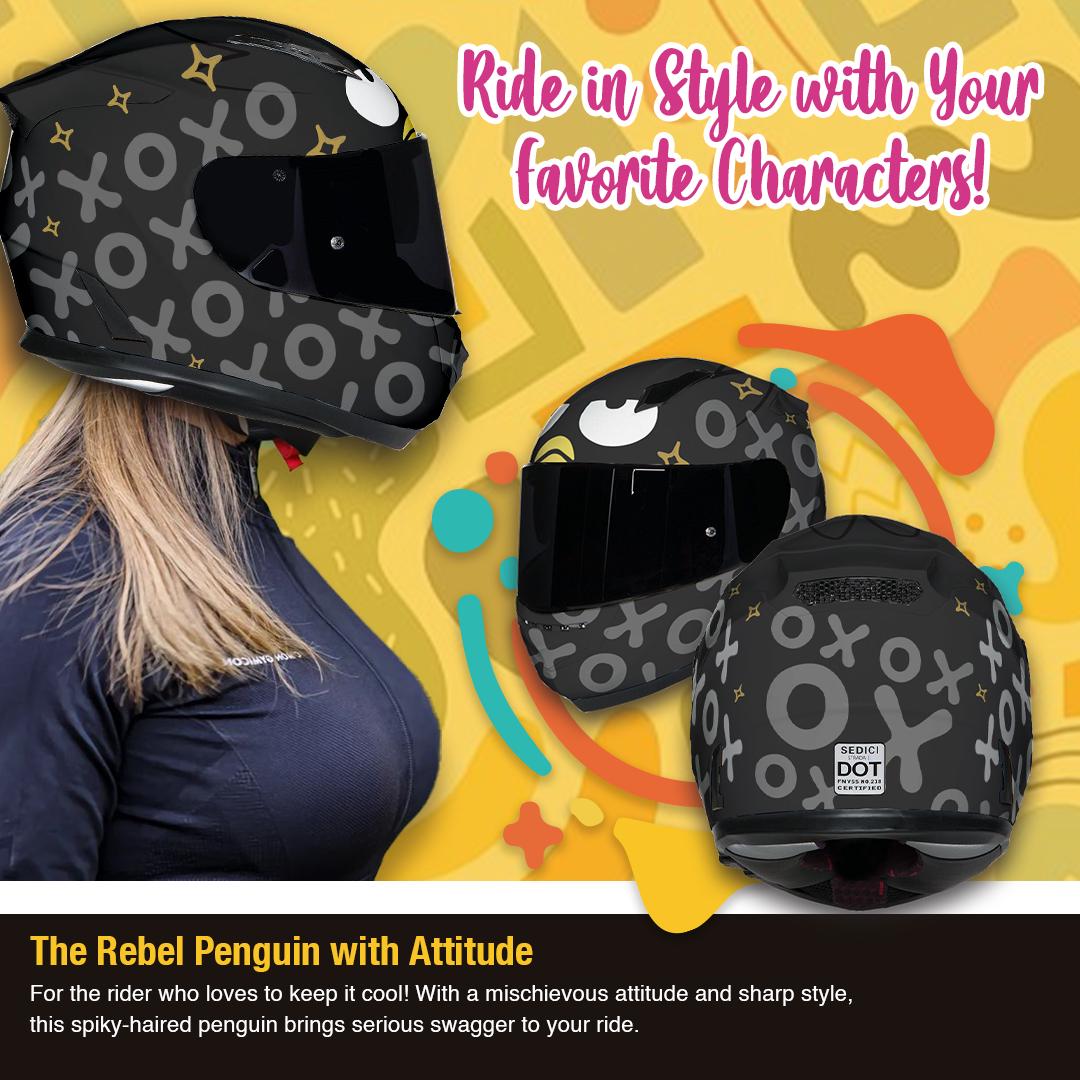 Bad Penguin Custom Design Motorcycle Helmet