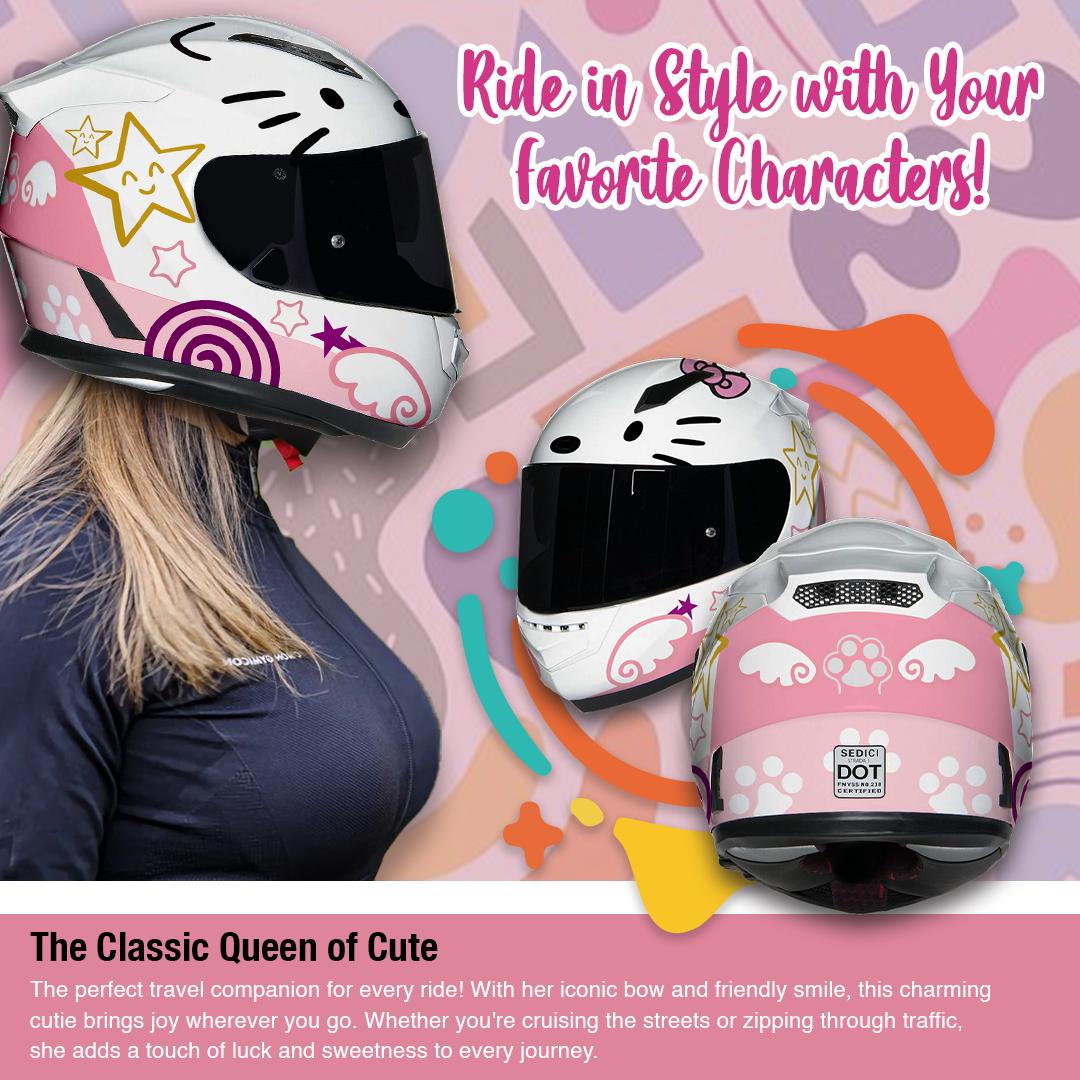 Kitty Custom Design Motorcycle Helmet