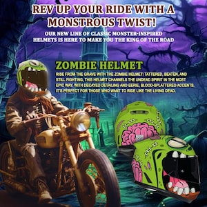 Zombie Custom Motorcycle Helmet Design