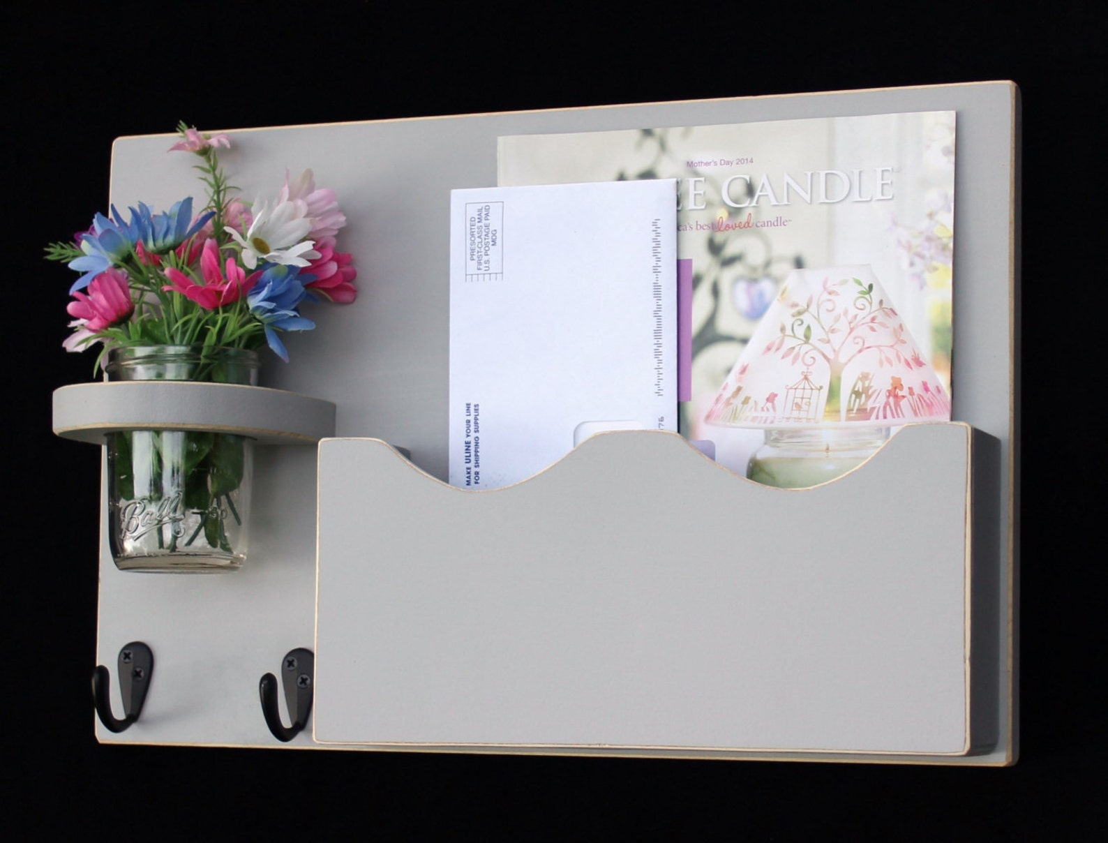 Mail Organizer Mail Holder Letter Holder Mail and Key Etsy