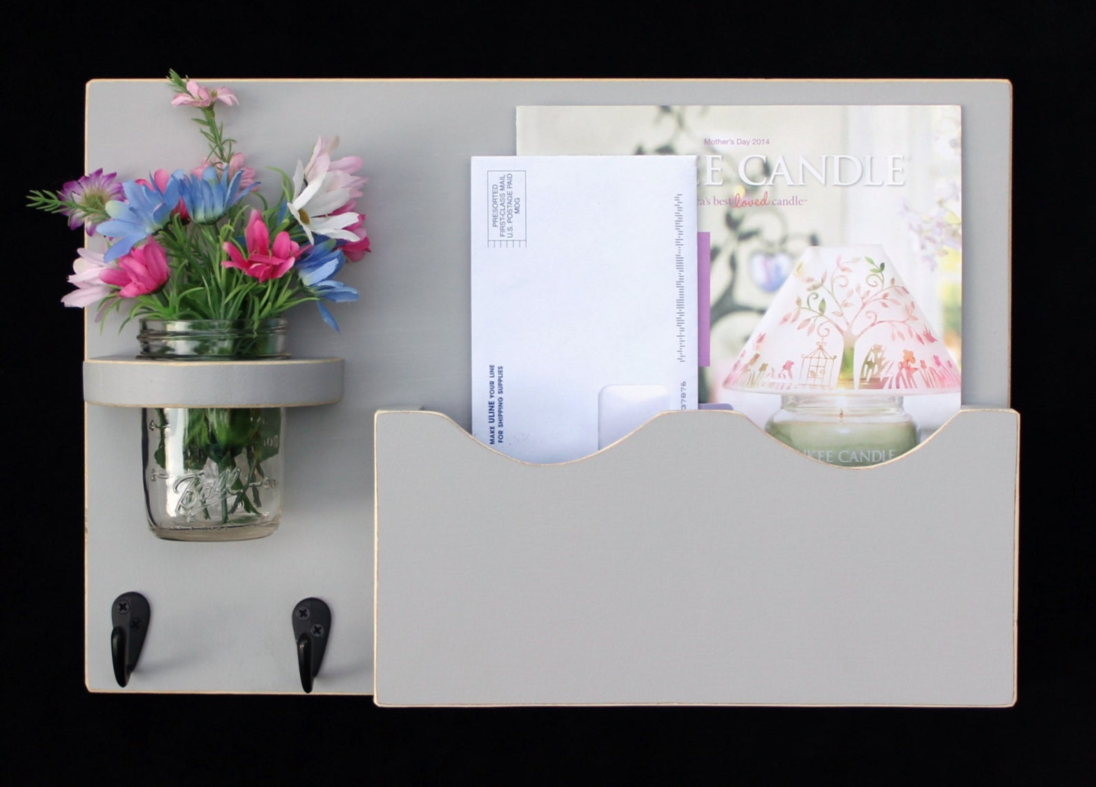 Mail Organizer Mail Holder Letter Holder Mail and Key Etsy