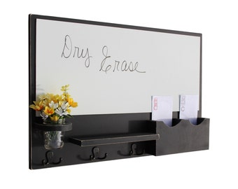 Whiteboard Mail Organizer with Large Mail Slot - Mail Holder, Letter Holder, and Jar Vase