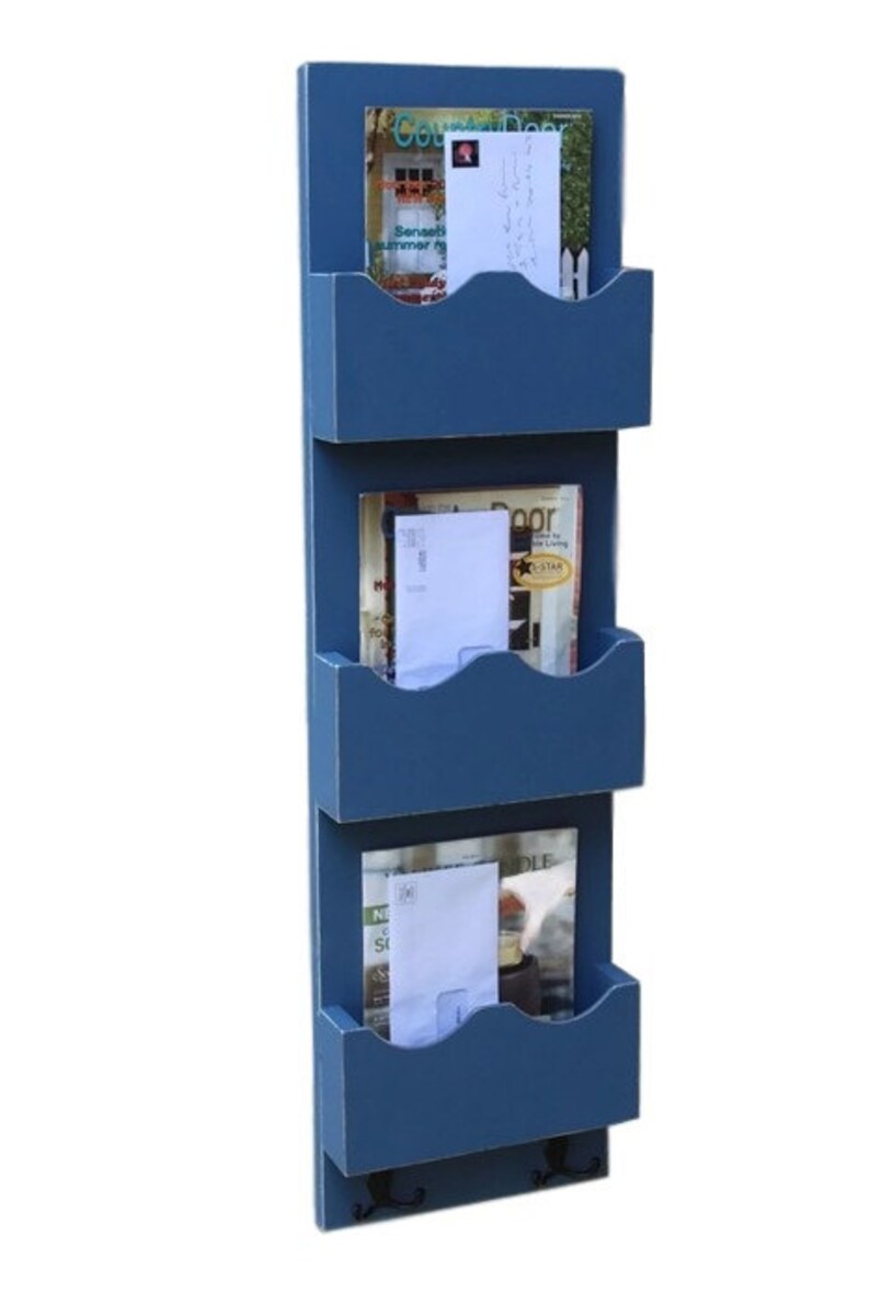 Triple Slot Mail Organizer Mail Sorter Mail and Key Holder Etsy