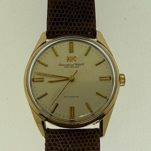Vintage 1971 IWC Schaffhausen 18K Gold Automatic 23J Swiss Watch