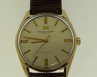 Relógio suíço vintage IWC Schaffhausen 18K ouro 23J automático 1971