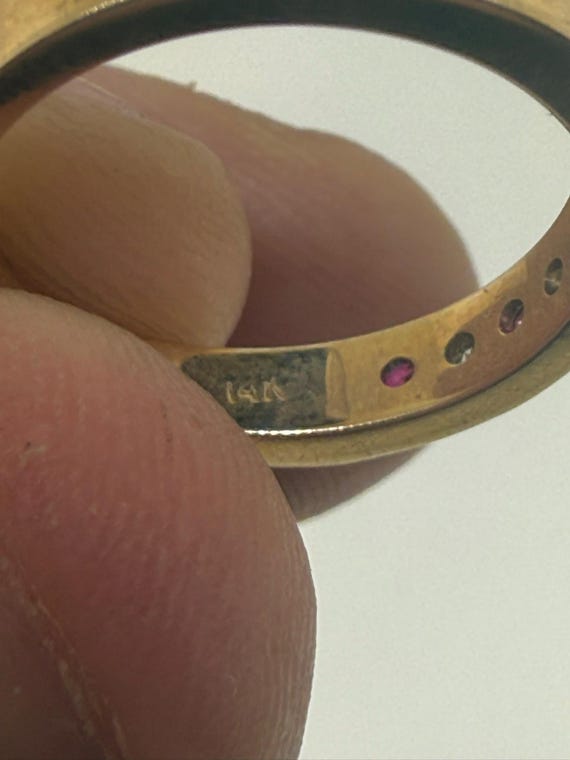 Elegant Ruby and Diamond Anniversary/Wedding Band… - image 4
