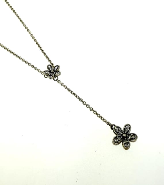 Pandora Sterling Silver Daisy Y Necklace – S925 ALE – Flower Drop