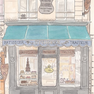 Paris Stohrer Patisserie print - French Patisserie wall art