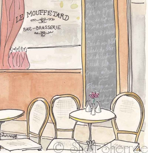 Paris Cafe art print Le Mouffetard, Paris illustration, Paris giclee, Paris print, Paris cafe, Paris art, Cafe in Paris painting Mouffetard Paris Cafe art print Le Mouffetard, Paris illustration, Paris giclee, Paris print, Paris cafe, Paris art, Cafe in Paris painting Mouffetard