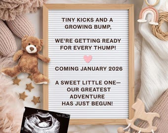Editable Digital Baby Girl Pregnancy Announcement Digital Baby Announcement Personalized Reveal Social Media Photo