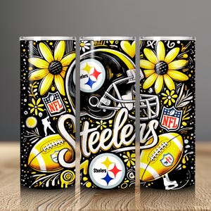 Pittsburgh 20 oz Skinny Tumbler Wrap PNG, Mascot Sublimation Tumbler PNG Descarga digital, Descarga instantánea, Sport 20 oz Tumbler PNG imagen 5