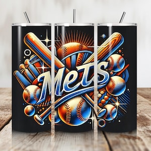 METS png, Sublimation wrap for 20oz tumbler , Baseball PNG and jpg, METS baseball png, tumbler, Baseball team, digital file