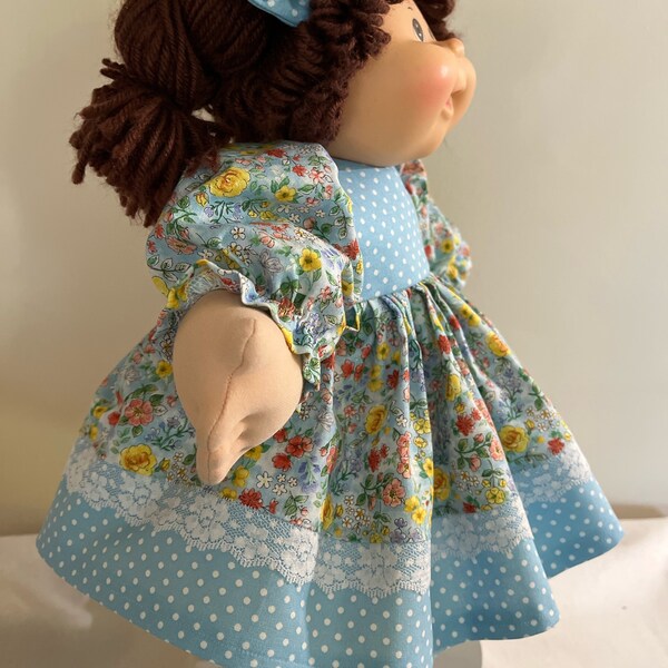 Dress, Matching Bows for 16 inch Cabbage Patch Doll