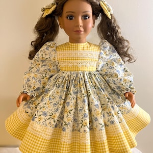 Dress, Matching Bows for 23 inch My Twinn Doll