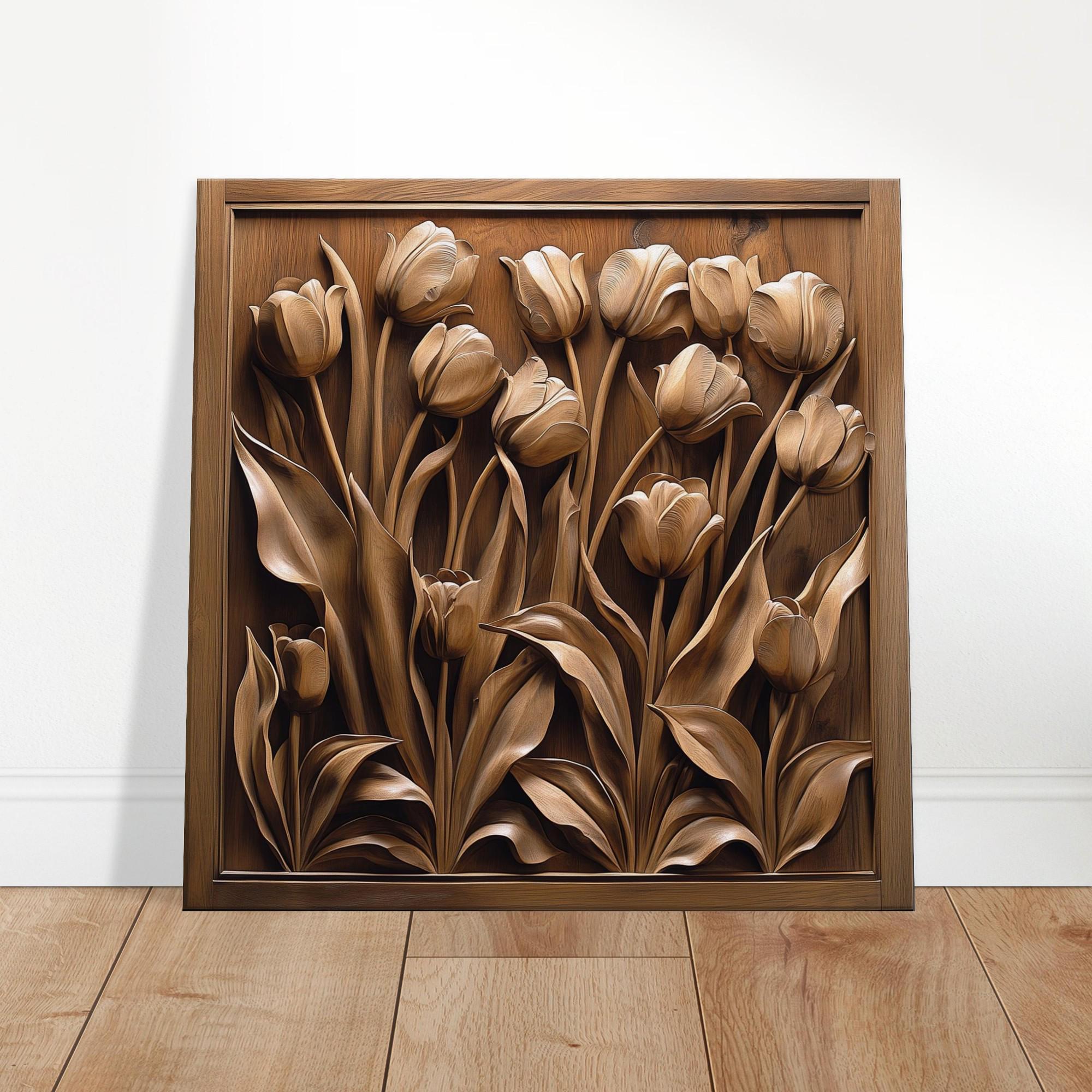 Tulip Tapestry, Wood Carving Designs of Flowing Tulip Forms