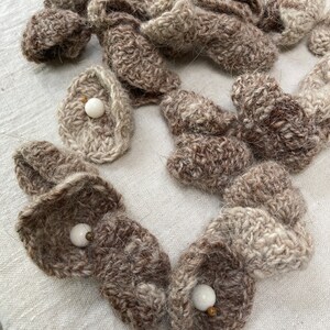 Crocheted Natural Wool Necklace Winter Warmth image 6