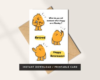 Tarjeta de jubilación divertida / Despedida de colega con un toque de humor (Descarga digital)