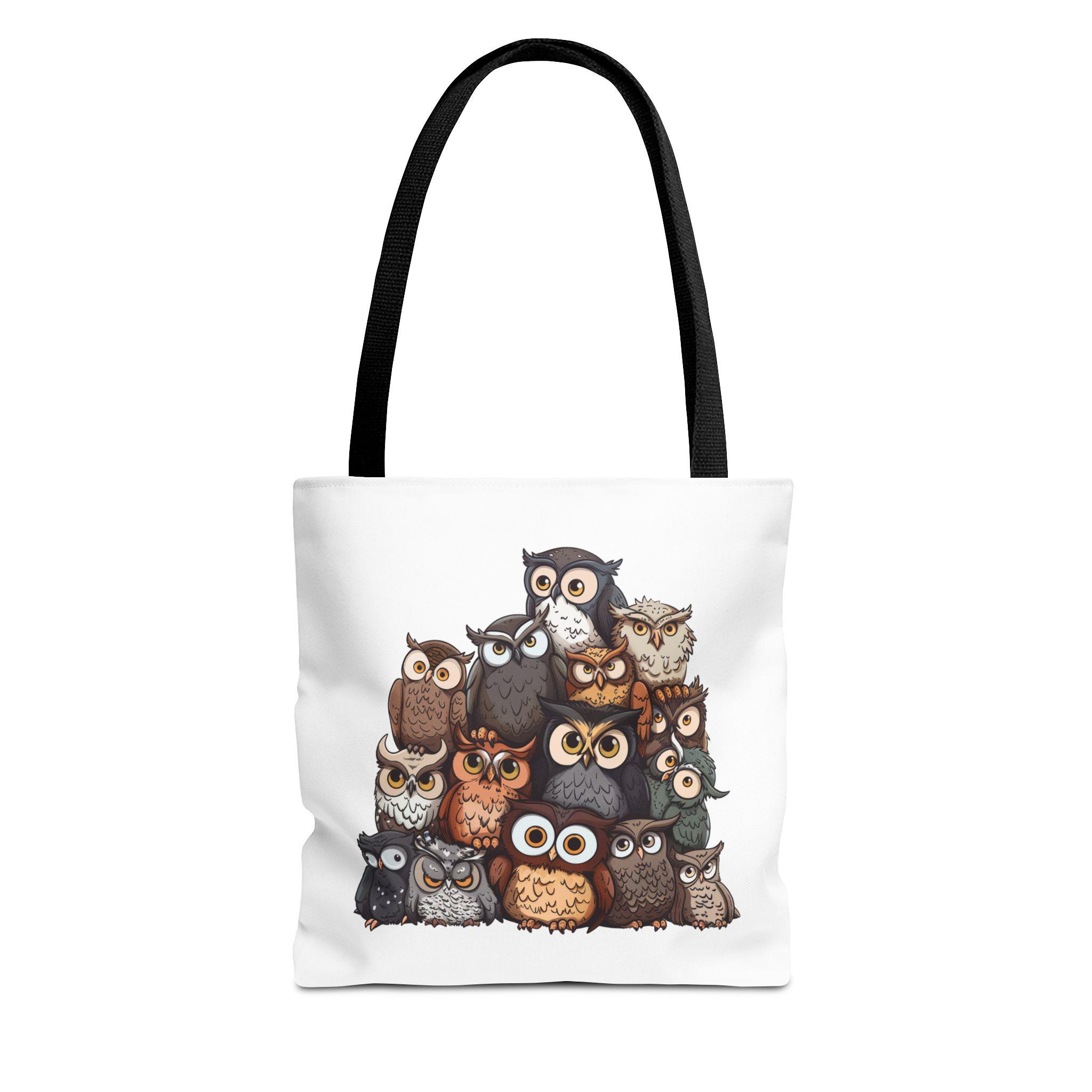 Durable Shopping Tote | Fun Owls In Pyramid Shape Design |Reusable |Eco-Friendly Bag