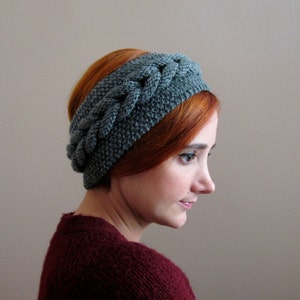 Dark Gray Braided Headband image 2