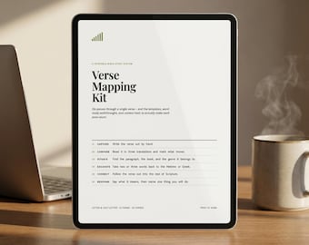 Kit de modèles de cartographie des versets : Guide d’étude biblique imprimable au format PDF, 57 pages