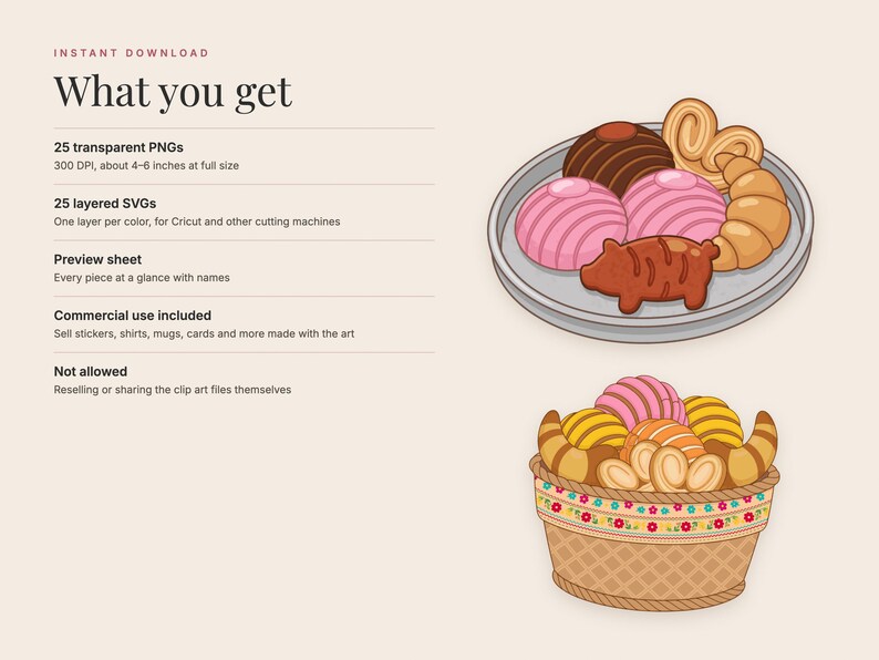 Pan Dulce Clip Art Bundle, 25 SVG & PNG image 8