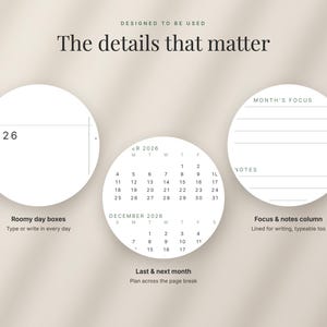 2027 Fillable Calendar, Minimalist Year at a Glance, Monthly Printable Calendar (Digital Download) image 4