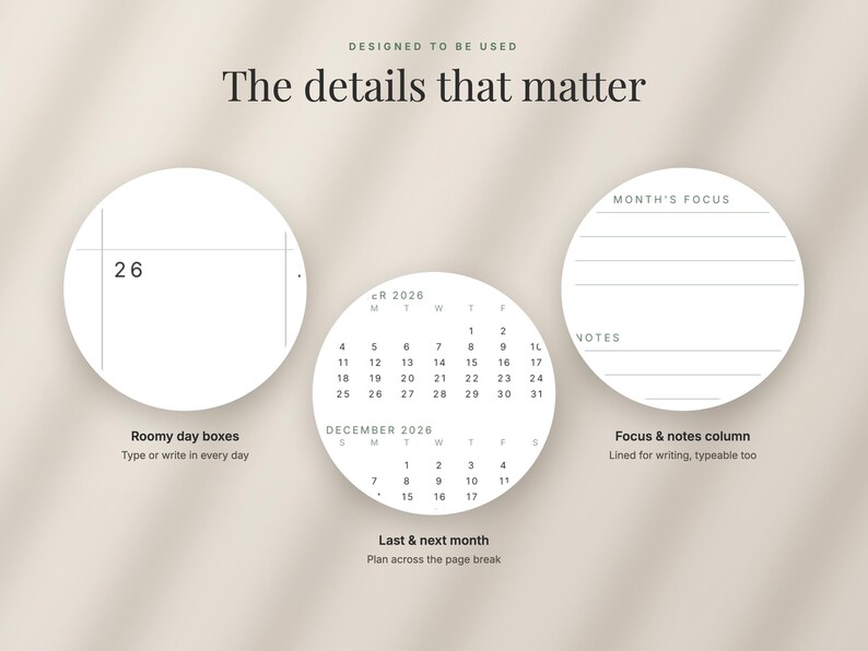 2027 Fillable Calendar, Minimalist Year at a Glance, Monthly Printable Calendar (Digital Download) image 4