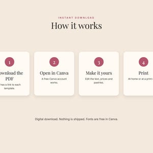 Panadería Bakery Business Kit for Canva: Menu, Cottage Food Labels, Price List image 7