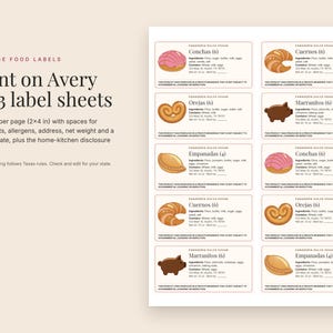 Panadería Bakery Business Kit for Canva: Menu, Cottage Food Labels, Price List image 4