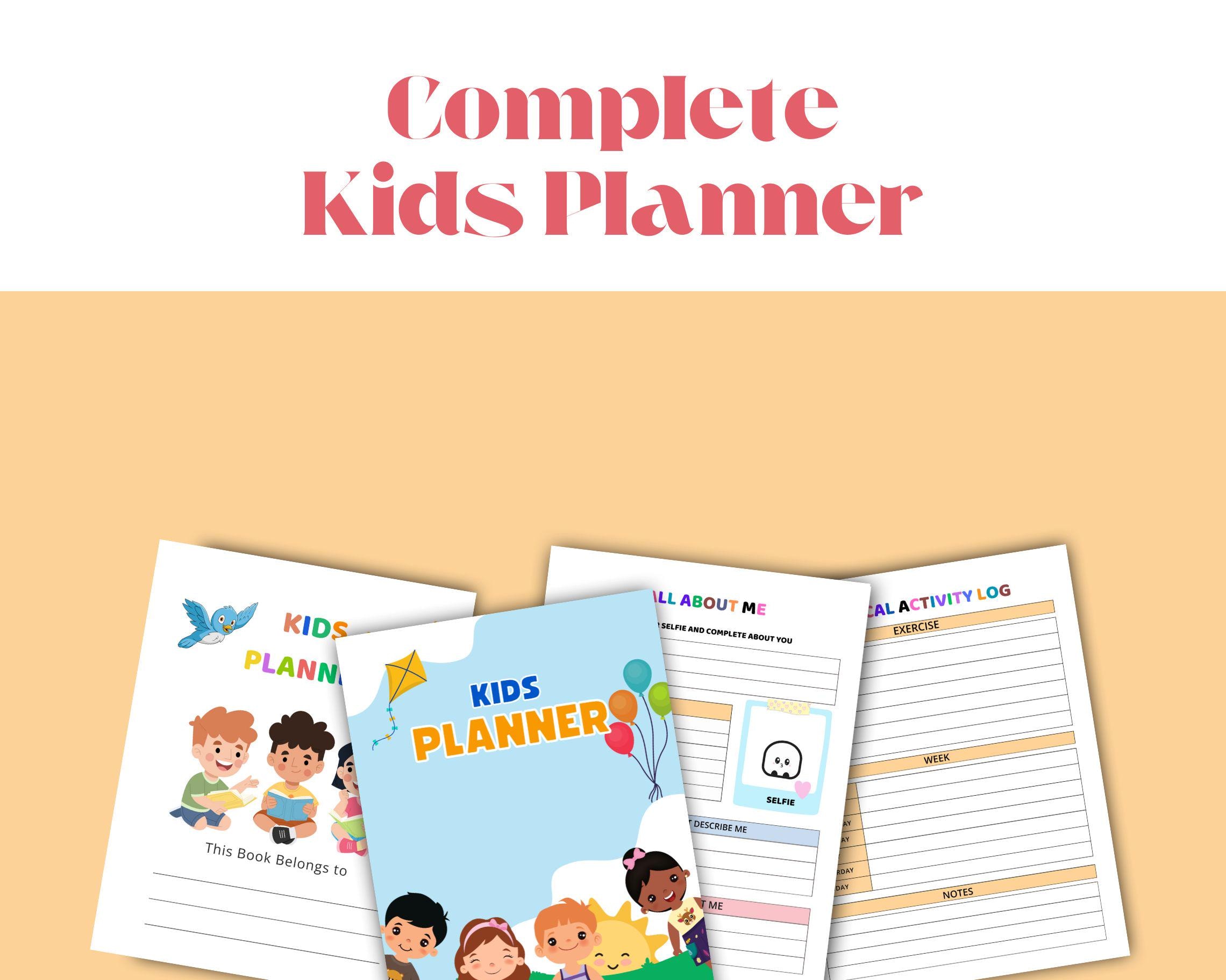 Printable Kids Planner PDF – 54-page Children's Organizer With Free ...