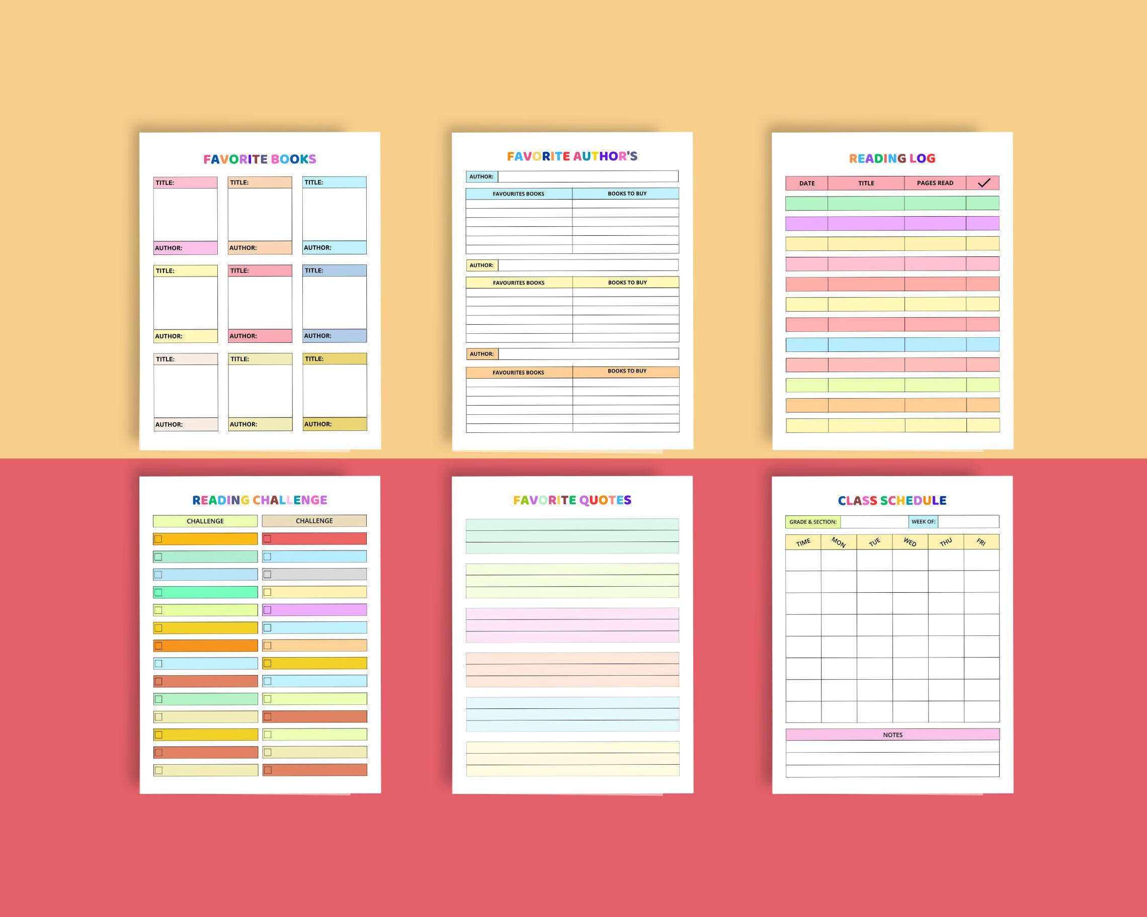 Printable Kids Planner PDF – 54-page Children's Organizer With Free ...