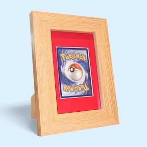 Marco de exhibición de cartas de JCC Pokémon con soporte de color personalizado - 8 opciones de color - Frente de cristal