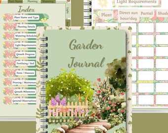 Gartenarbeit Digital Journal and Stickers Portrait