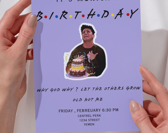 Editable Friends Birthday Invitation -