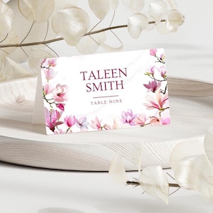 Elegant Wedding Place Cards Template | Printable Name Cards | Table Seating Name Tags | Editable Place Card Template | Instant Download