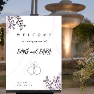 Minimalist Wedding Welcome Sign | Modern Welcome Sign Template | Editable Wedding Poster | Elegant Reception Sign | Instant Download | Canva