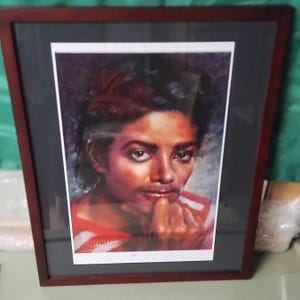 Framed numbered Micheal Jackson Print