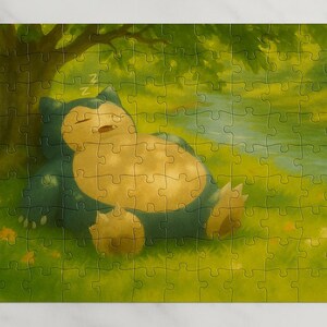 Snorlax Sleeping Pokemon Puzzle for Kids 110-1014 Pieces – Fun Cartoon Jigsaw Game for Boys & Girls – Relaxing Snorlax Gift Puzzle
