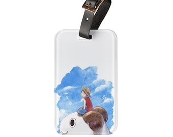 One Piece Luggage Tag - Monkey D. Luffy Acrylic Tag - Pirate Ship Sunny Travel Tag - Anime Bag Accessory